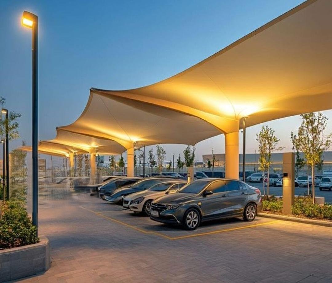 مظلات قماش القطيف: الحل العملي والأنيق لحماية المساحات الخارجية